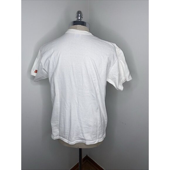 Vintage Starter Single Stitch T Shirt Cleveland Browns L Made in USA White Tee - Picture 8 of 11